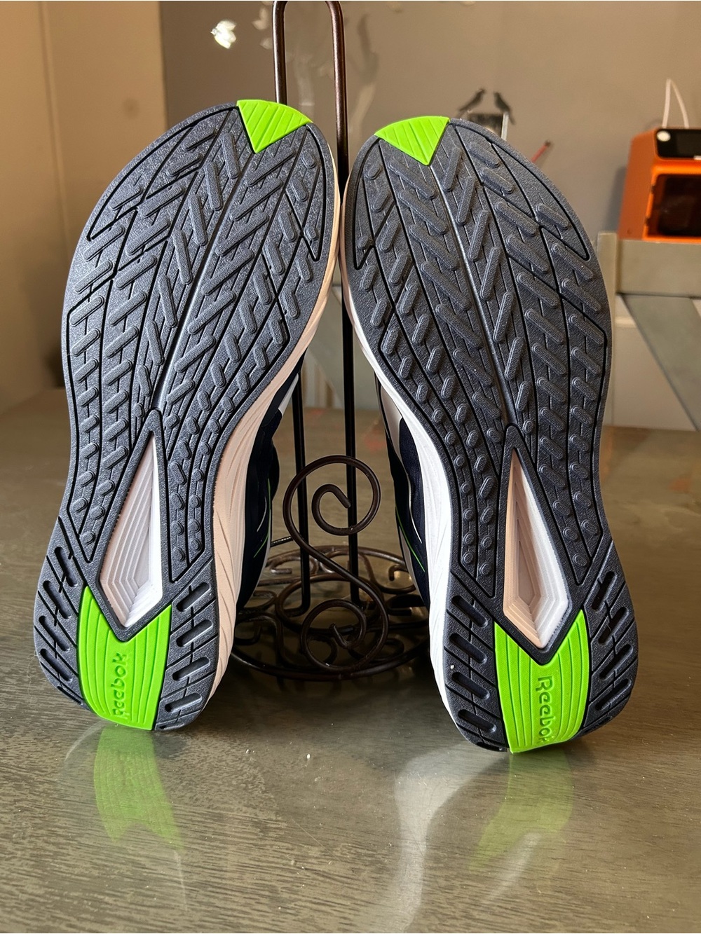 Reebok Men’s Athletic Shoes - Black and Neon Green Accents
